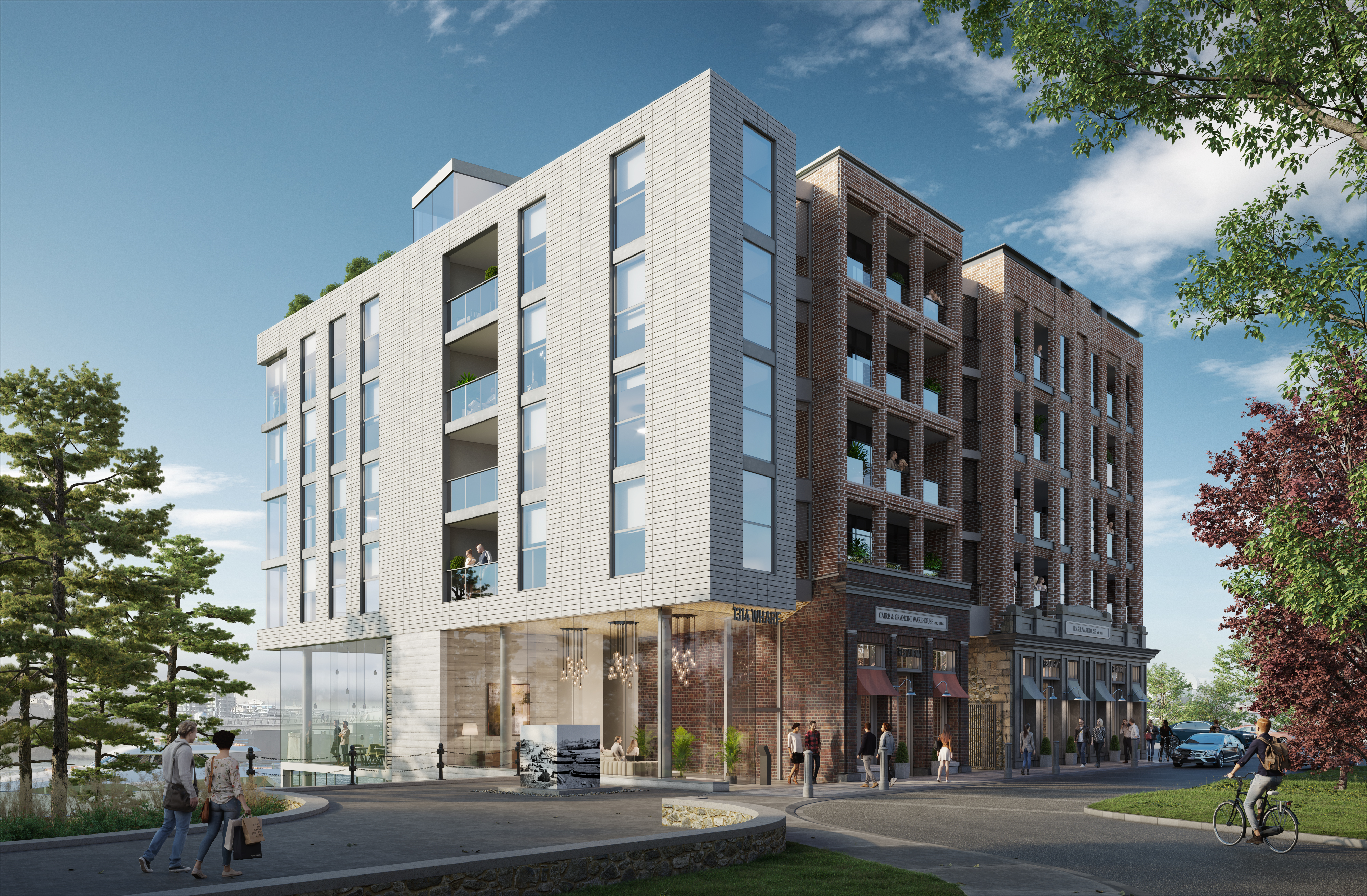 Rendering South East Facing View from Wharf Street